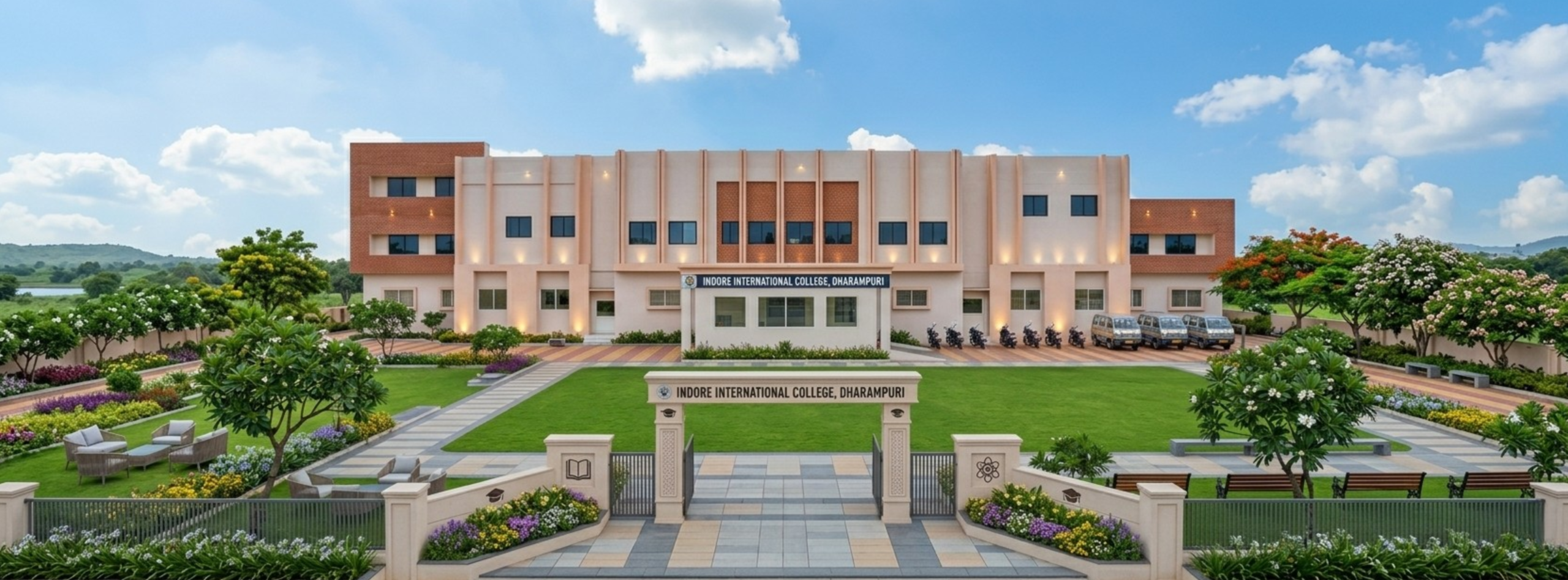 Blue and Green Modern College Open House Banner Landscape (1350 x 500 mm) (1)
